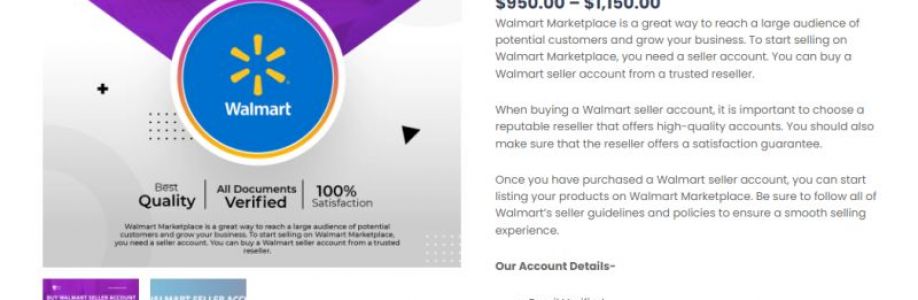 Buy Walmart Seller Account Cover Image