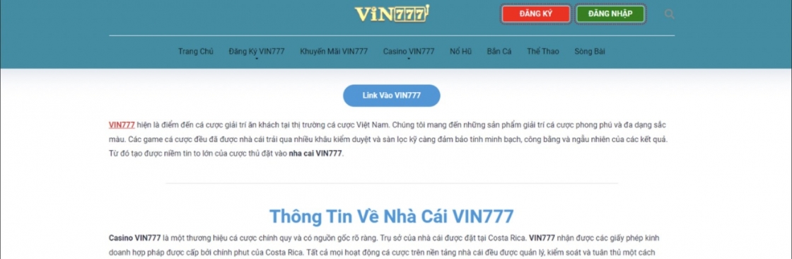 Nhà Cái VIN777 Cover Image