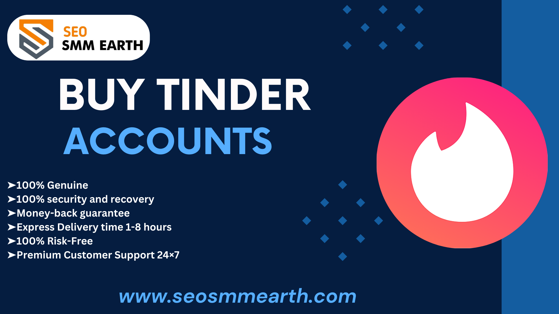 Buy Tinder Accounts - 100% Best PVA Old Accounts Cheap