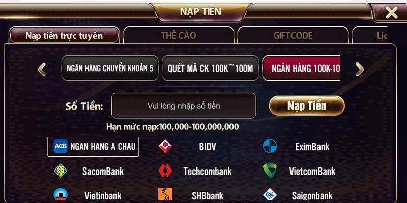 Hướng dẫn game thủ mới thực hiện nạp tiền TDTC siêu tốc