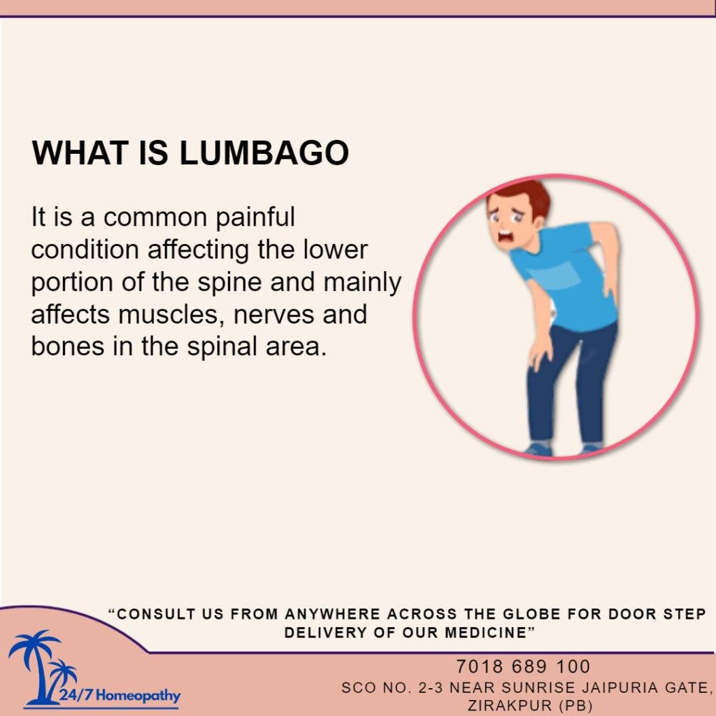 Lumbago Homeopathy Treatment in Zirakpur | Cause| Risk factors