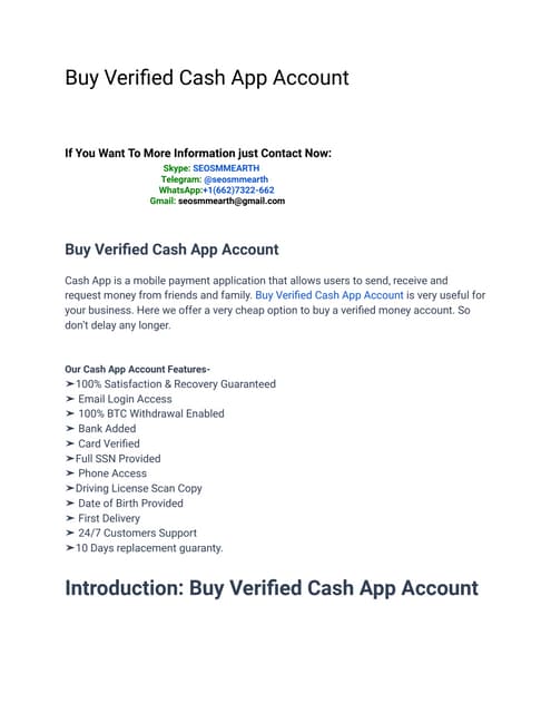 how to  Buy Verified Cash App Account 2024 | PDF