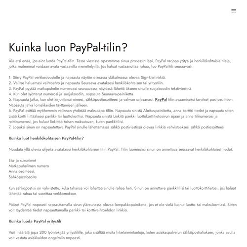 Kuinka ratkaista PayPal-kirjautumisongelmat | katjahannula.website3.me