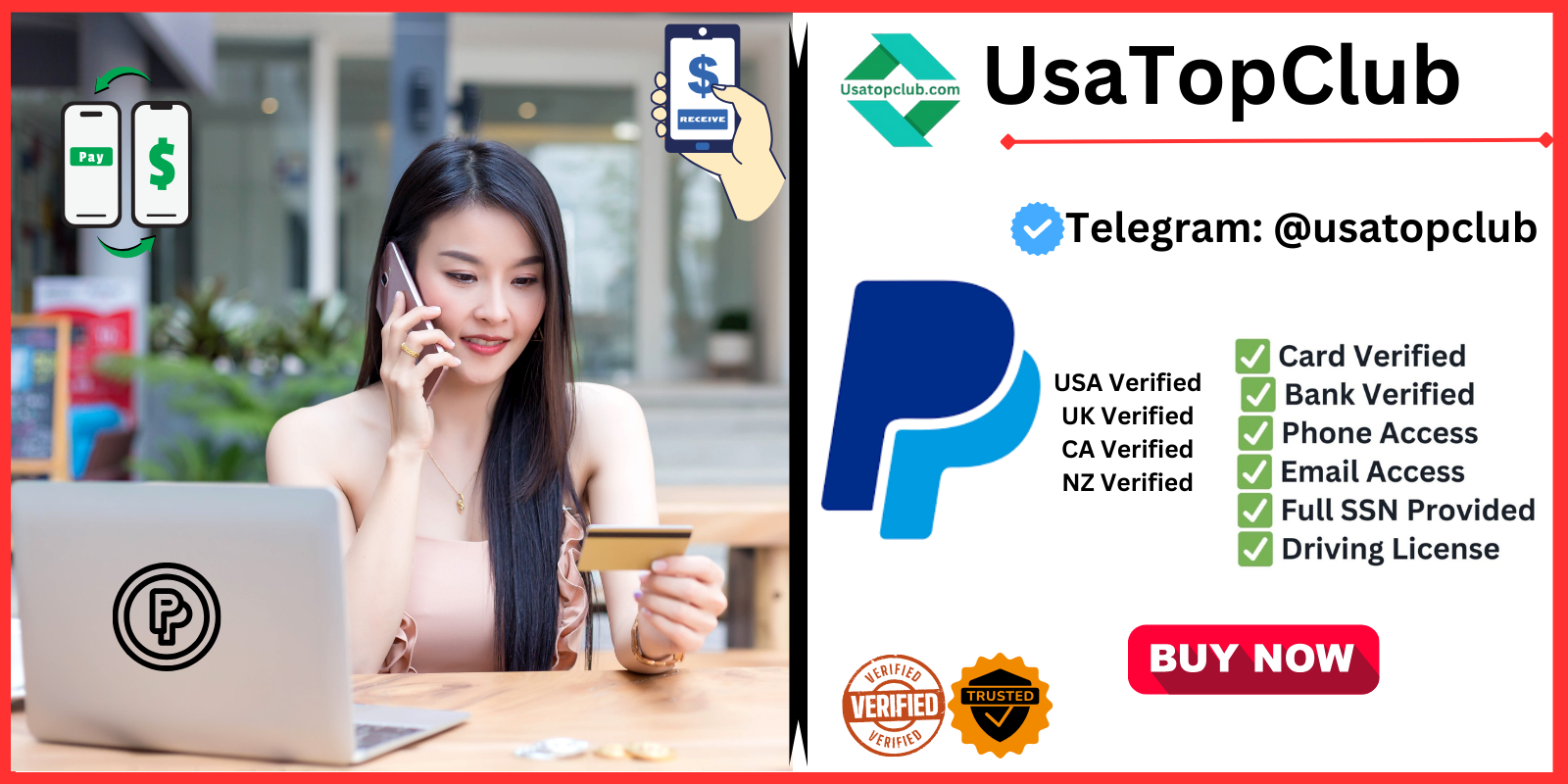 Buy Verified PayPal Account - USA Top Club