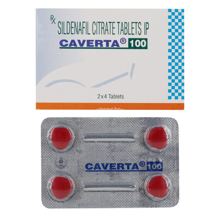 Caverta 100 Tablets (Sildenafil 100mg) - Buystrip