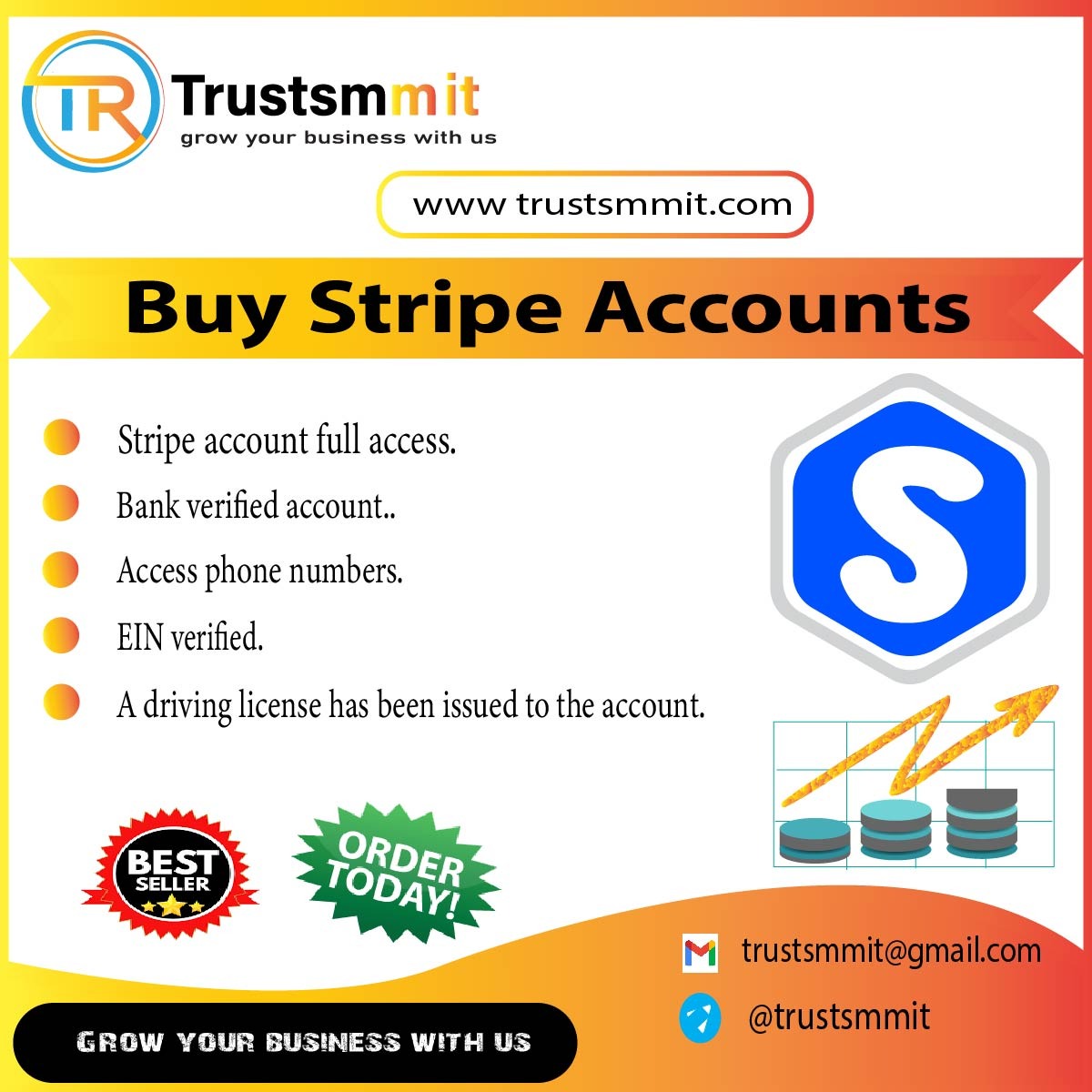 Buy Verified Stripe Account - 100% Secure USA Bank Accounts