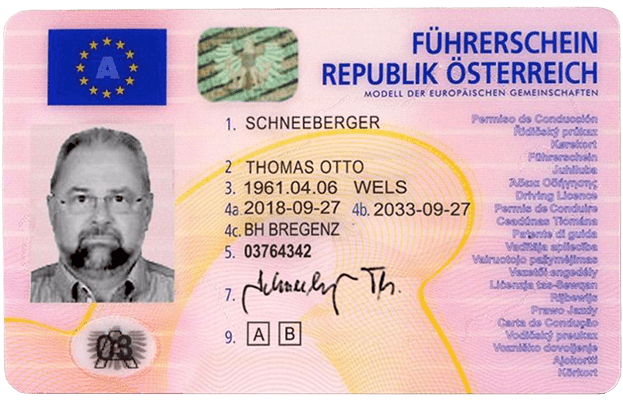 Österreichischen Führerschein Kaufen | 100% Original & Legal