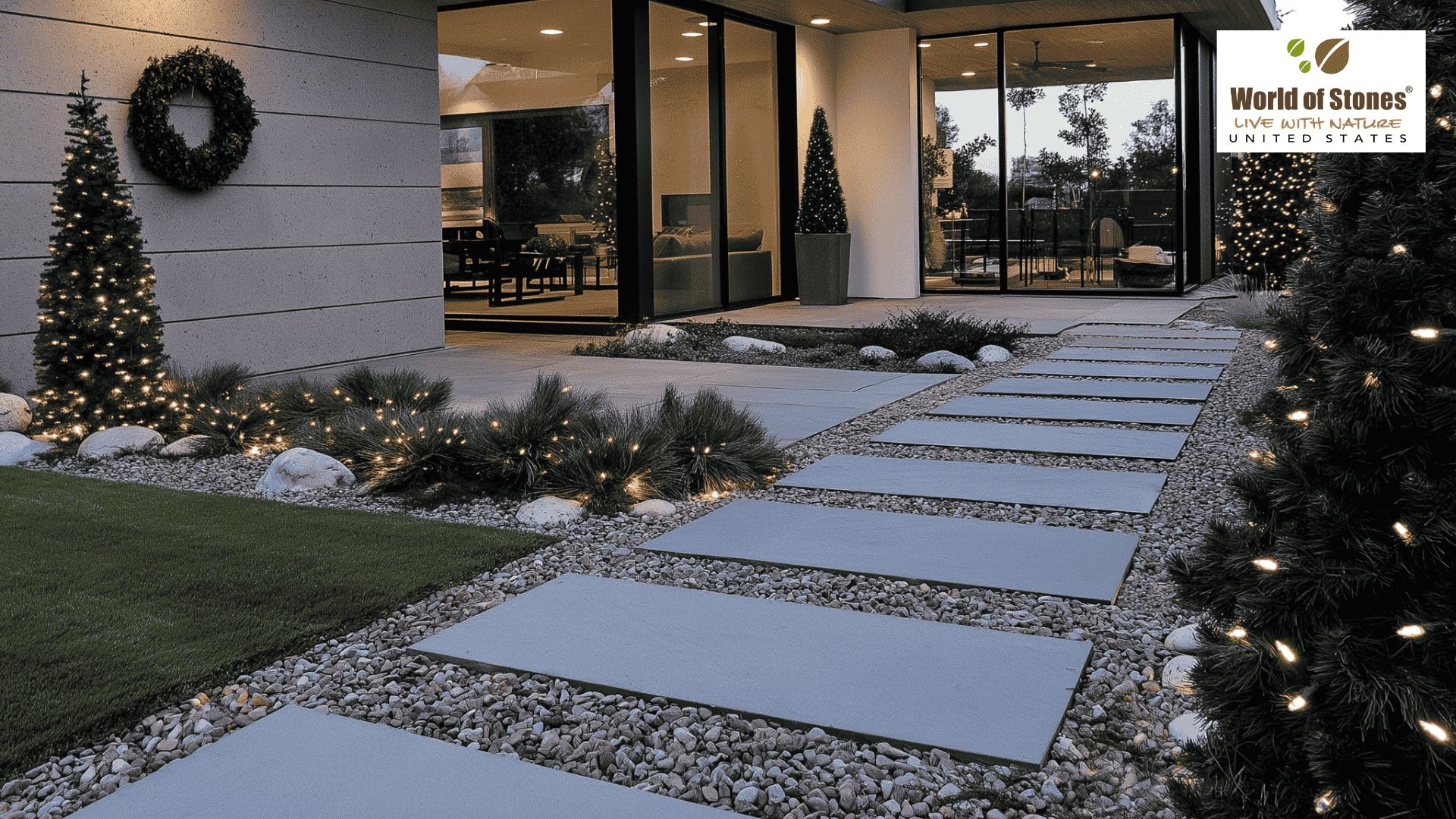 2024 Outdoor Christmas Decoration Ideas with Natural Stones