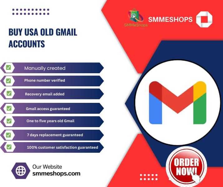 Buy Gmail Accounts Number Verified and Code Mail From SMMeSHOPS