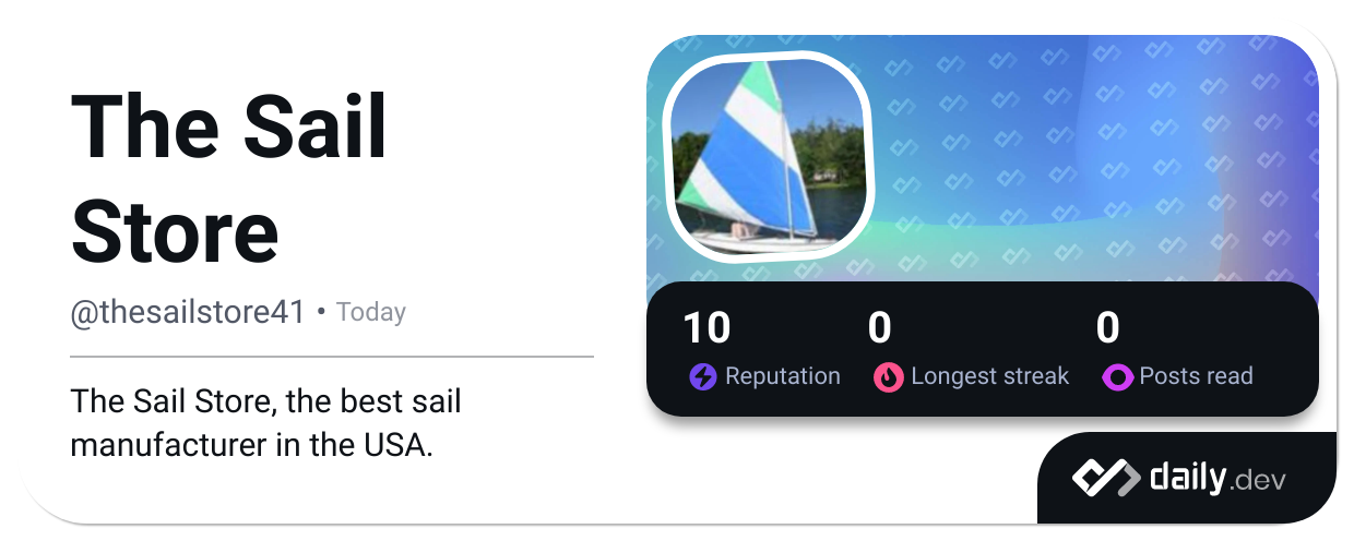 The Sail Store (@thesailstore41) | daily.dev